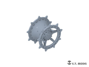 E.T. Model P35-425 WWII German E100 Heavy Tank Sprockets &amp; Track links(3D Printed) (Universal)