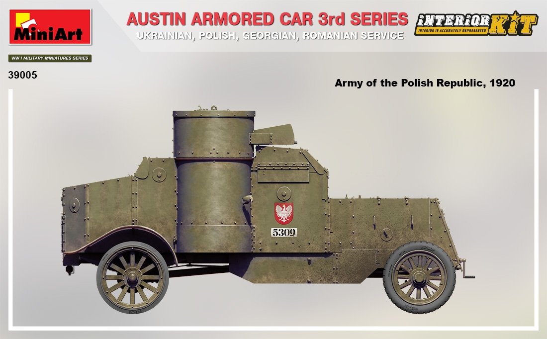 MiniArt 39005 AUSTIN ARMORED CAR 3rd SERIES: UKRAINIAN, POLISH, GEORGIAN, ROMANIAN SERVICE. INTERIOR KIT 1/35 – Bild 2