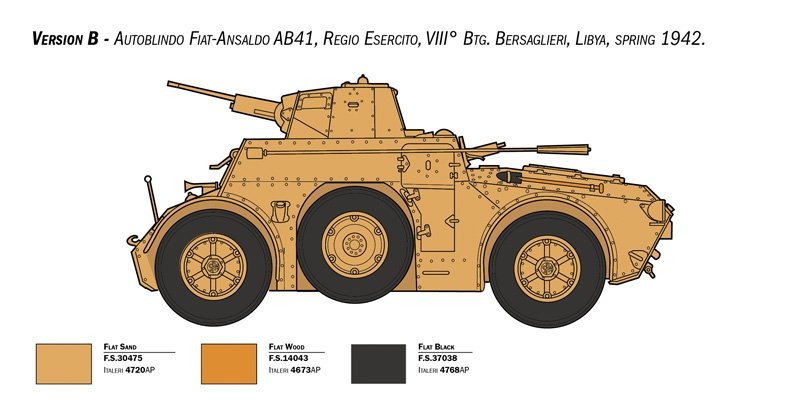 Italeri 6591 Autoblinda AB 41 with Bersaglieri El Alamein 1/35 – Bild 4