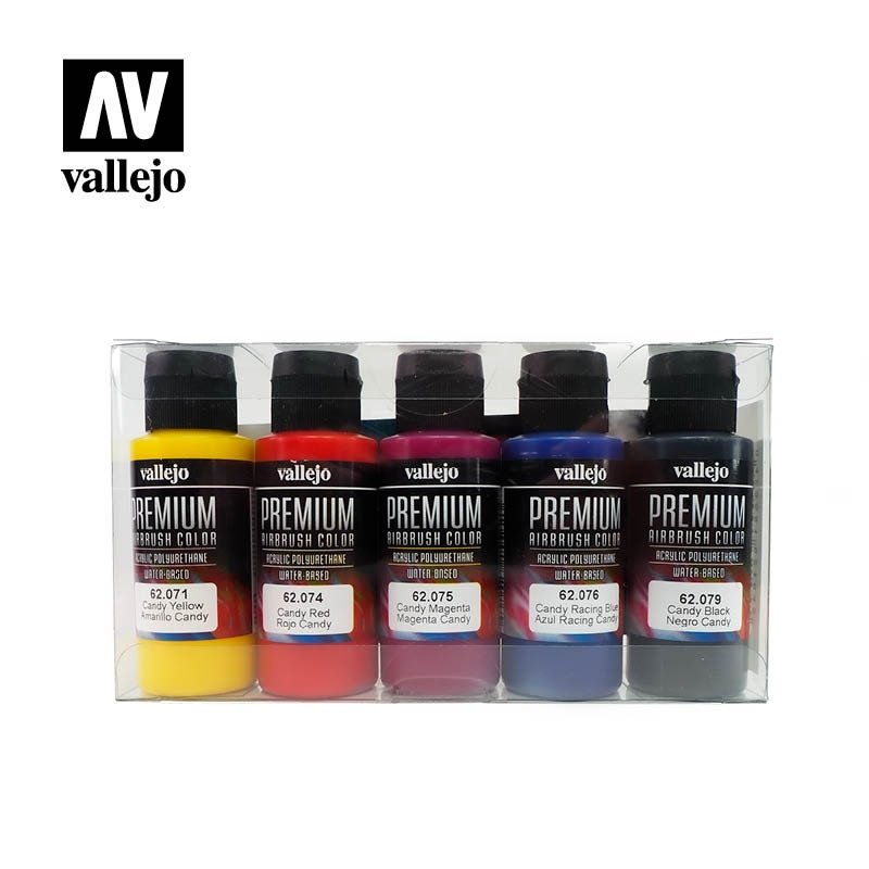 Vallejo 62104 Premium RC-Color Couleurs Bonbon 5x60 ml.