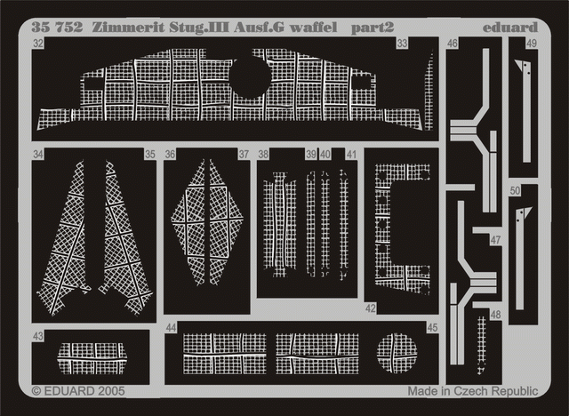 Eduard 35752 Zimmerit StuG. III Ausf. G waffel 1/35 Dragon – immagine 2