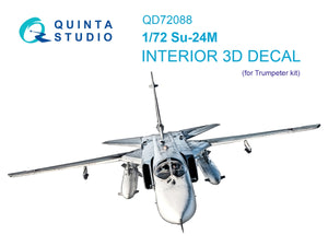 Quinta Studio QD72088 Su-24M 3D-Printed &amp;amp; coloured Interior on decal paper (Trumpeter) 1/72