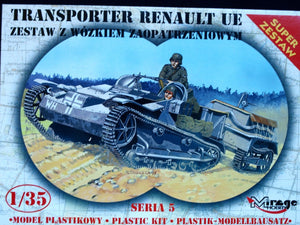 Mirage Hobby 355014 RENAULT UE Transporter set with supply cart 1/35