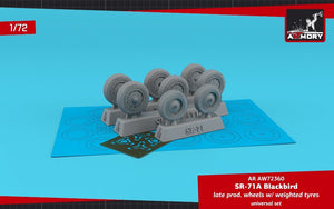 Armory Models AW72360 SR-71A Blackbird late type wheels w/ weighted tyres 1/72