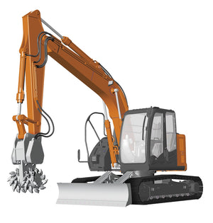 Hasegawa 66111 Hitachi Construction Machinery Excavator ZAXIS 135US Cutter Heads 1/35 – Bild 5