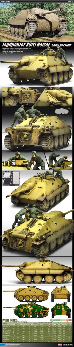 Academy 13278 Jagdpanzer 38(t) Hetzer Early Version 1/35 – immagine 2