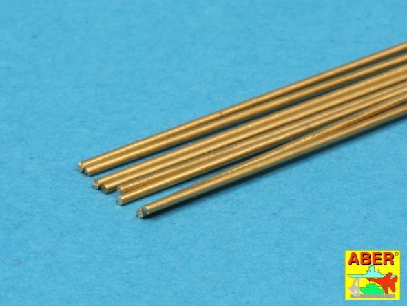 Aber BR06 Brass round rods 0,60 mm length 250 mm x 8 pcs. – immagine 2