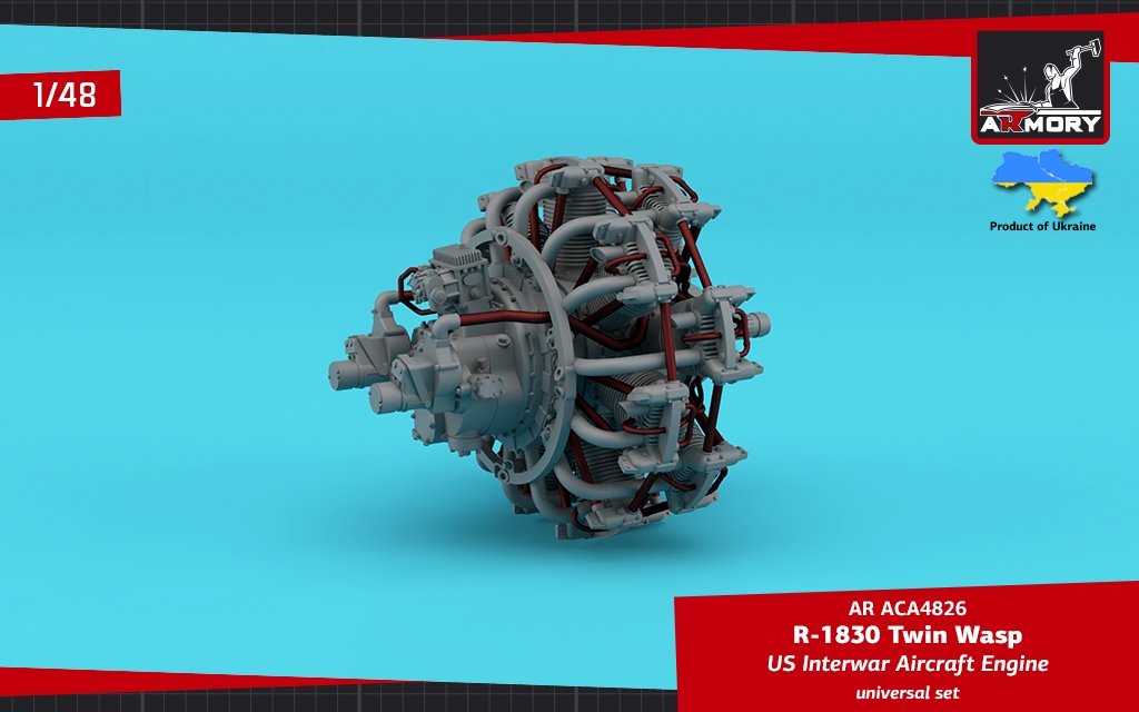 Armory Models ACA4826 R-1830 Twin Wasp US Inter-War &amp;amp; WWII aircraft engine 1/48 – imagen 3