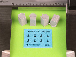 Master GM-35-072 D68375 Ammunition Boxes (50 rounds) for Browning M2 .50 rifle - used in early WWII (6 pcs.) - CLOSED 1/35 – image 2