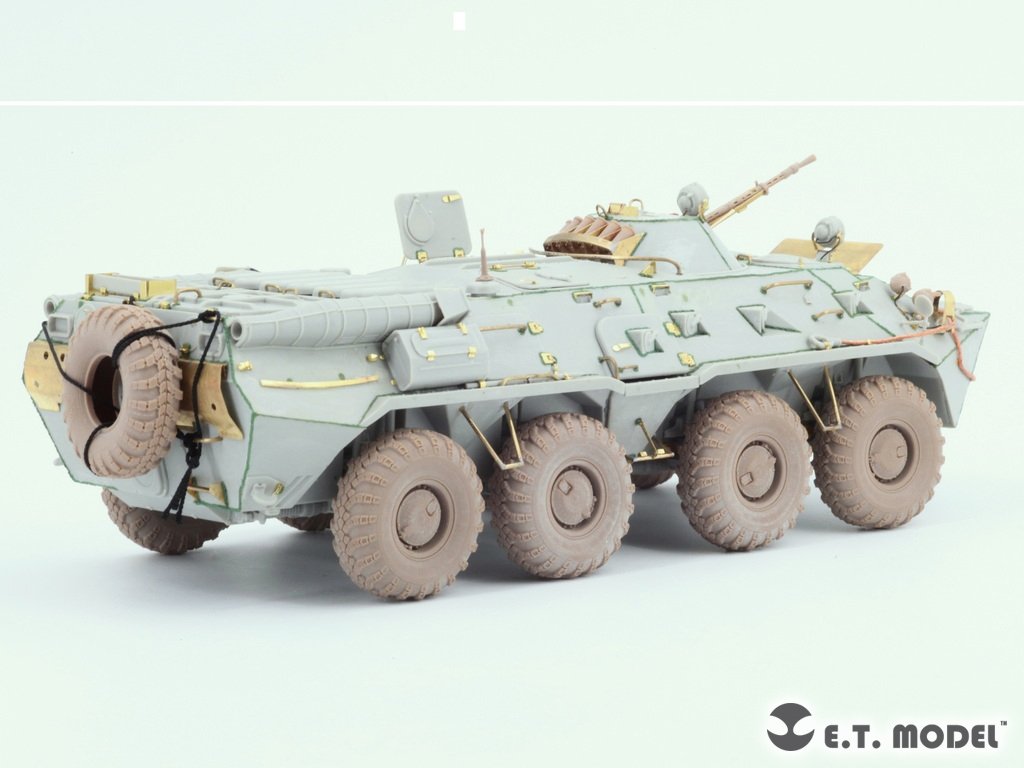 ET Model P35-120 BTR-80/80A APC russe, roues affaissées (larges), pour maquette TRUMPETER au 1/35 – image 4