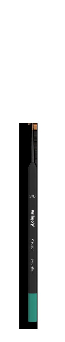 VALLEJO B03030 - Pędzel - Precision - Round Synthetic Brush, Triangular Handle No. 3/0 – zdjęcie 2