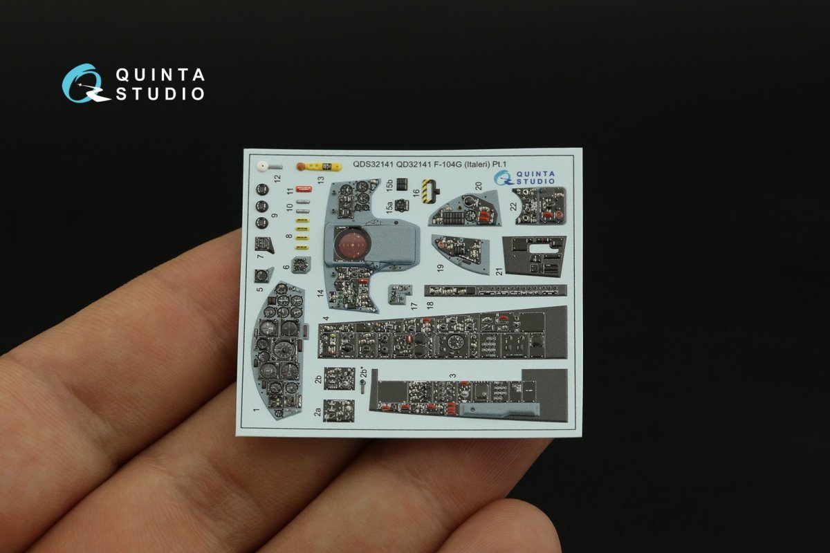 Quinta Studio QDS-32141 F-104G 3D-Printed &amp;amp; coloured Interior on decal paper (Italeri) (small version) 1/32 – Bild 4