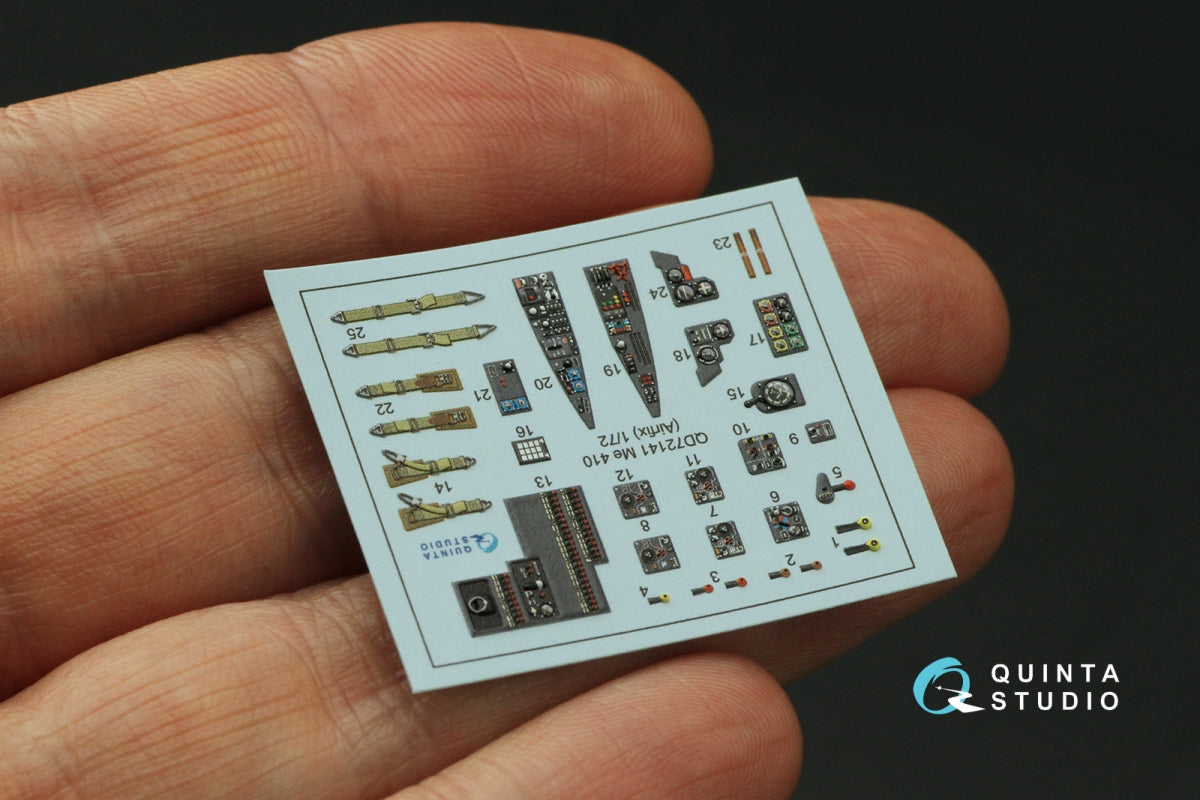 Quinta Studio QD72141 Me 410 3D-Printed coloured Interior on decal paper (Airfix) 1/72 – zdjęcie 4