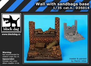 Mur Black Dog D35014 avec base de sacs de sable 1/35