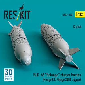 RESKIT RS32-0530 BLG-66 &amp;quot;Belouga&amp;quot; cluster bombs (2 pcs) (3D Printed) 1/32 – immagine 2