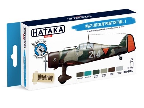 Hataka BS107 WW2 Dutch AF Paint Set Vol. 1 set 6x17 ml – immagine 2