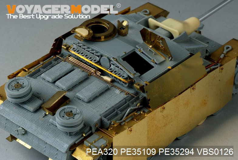 Voyager Model PEA320 WWII German StuG.III Ausf.G Final version Pivot-Mounting Swinging Type Hull Side Armour Skirts (For DRAGON) 1/35 – Bild 3