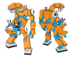 Hasegawa 64791 CHUBU 01 &amp;quot;Orange &amp;amp; Sky Blue&amp;quot; Lightweight Mechatrobot 1/35 – zdjęcie 9
