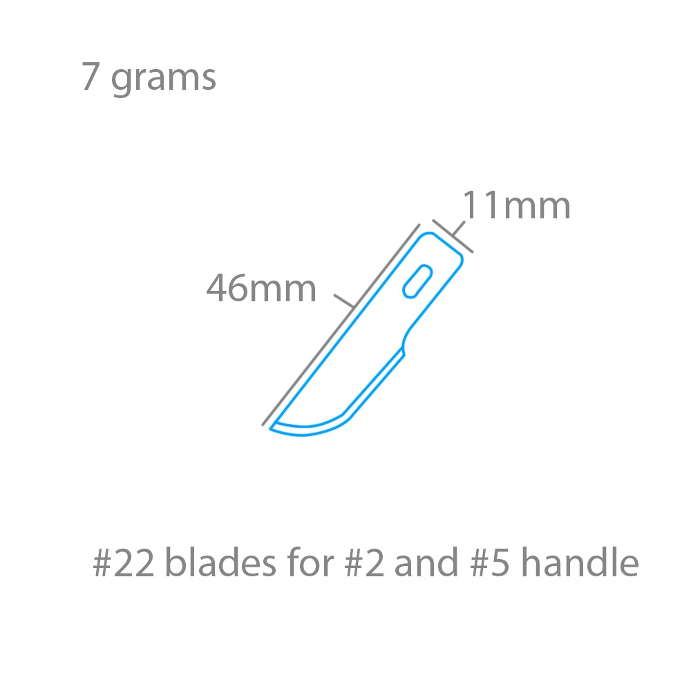 Modelcraft PKN2722 #22 Large Curved Carving Blades x 5 For #2 or #5 Handles – immagine 2