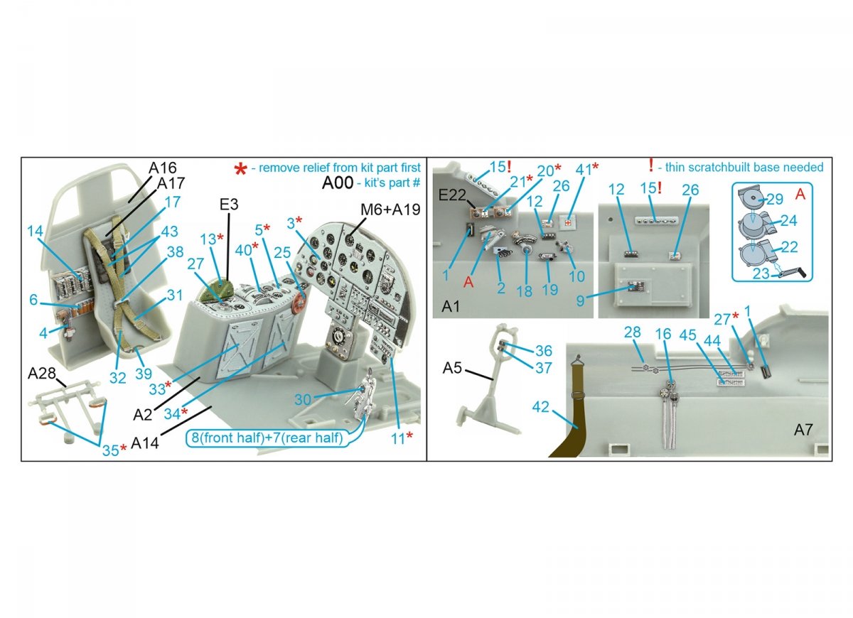 Quinta Studio QD32154 IL-2M3 3D-Printed &amp;amp; coloured Interior on decal paper (Hobby Boss) 1/32 – immagine 8