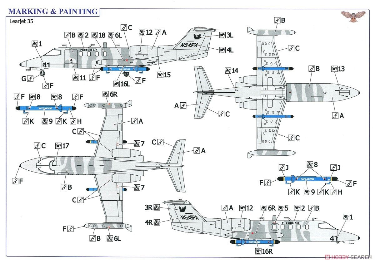 Sova 72019 Learjet-35 Phoenix Air 1/72 – immagine 4