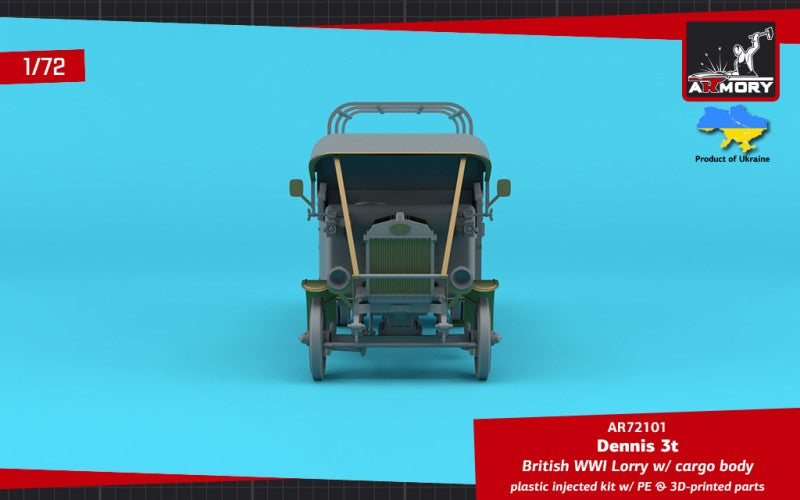 Armory Models 72101 Dennis 3t Lorry, British WWI lorry w/ flatbed cargo body 1/72