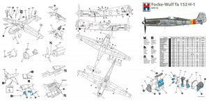 Hobby 2000 48018 Focke-Wulf Ta 152 H-1 ( DRAGON + CARTOGRAF ) 1/48 – imagen 3