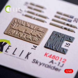 KELIK K48012 Décalcomanies 3D pour intérieur du A-1J Skyraider, pour maquette Tamiya au 1/48 – image 2