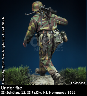 RADO Miniatures RDM35032 Under fire. W-SS MG Schütze, 12. SS-Pz.Div. HJ, Normandy 1944 1/35 – immagine 5