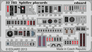Eduard 32785 Spitfire placards 1/32