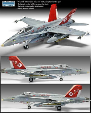 Maquette Academy 12520 USMC F/A-18 VMFA-232 RED DEVILS (1/72) – image 4