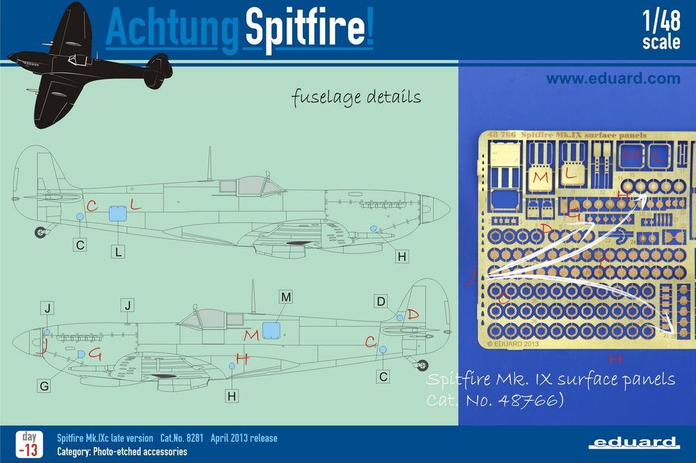 Eduard 48766 Spitfire Mk. IX surface panels 1/48 EDUARD – image 4