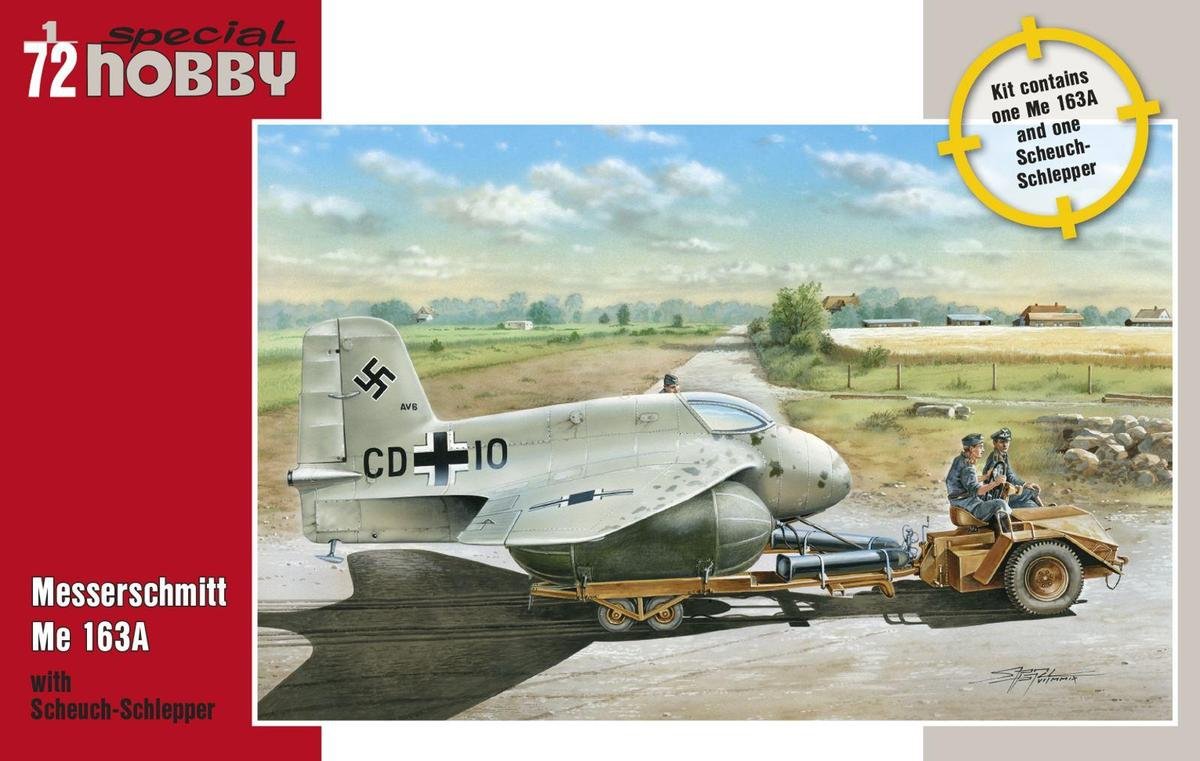 Special Hobby 72183 Messerschmitt Me 163A with Scheuch-Schlepper 1/72