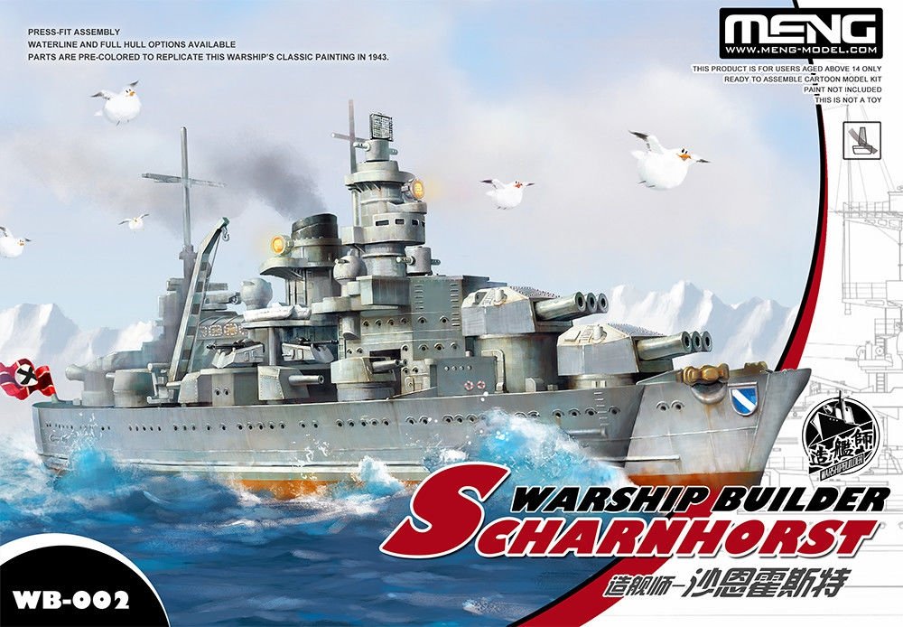 Meng modèle WB-002 série de constructeurs de navires de guerre Scharnhorst