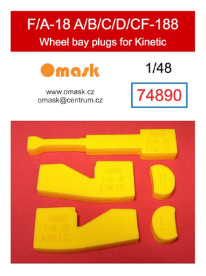 Omask 74890 Bouchons de puits de train d&amp;#39;atterrissage F/A-18 A/B/C/D/CF-188 (pour Kinetic) 1/48