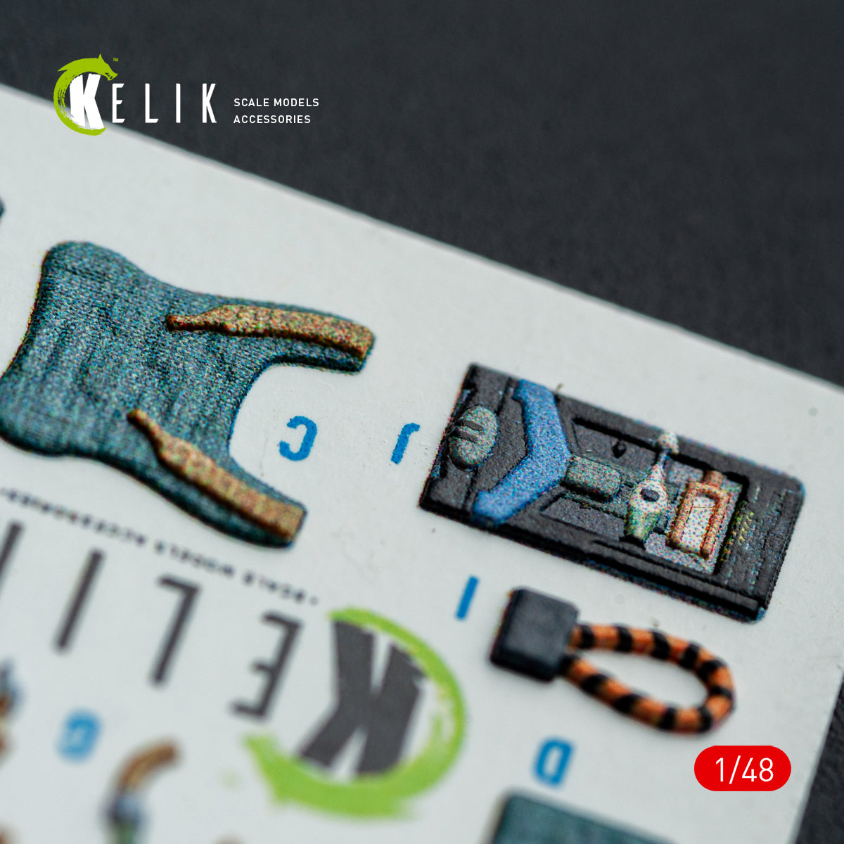 KELIK K48151 HARRIER GR3 - interior 3D decals for Kinetic kit 1/48 – image 4