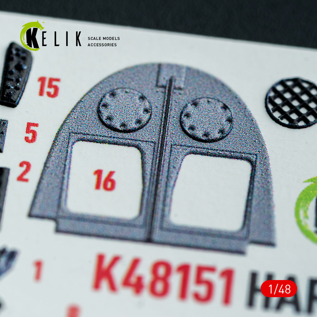 KELIK K48151 HARRIER GR3 - interior 3D decals for Kinetic kit 1/48 – image 8