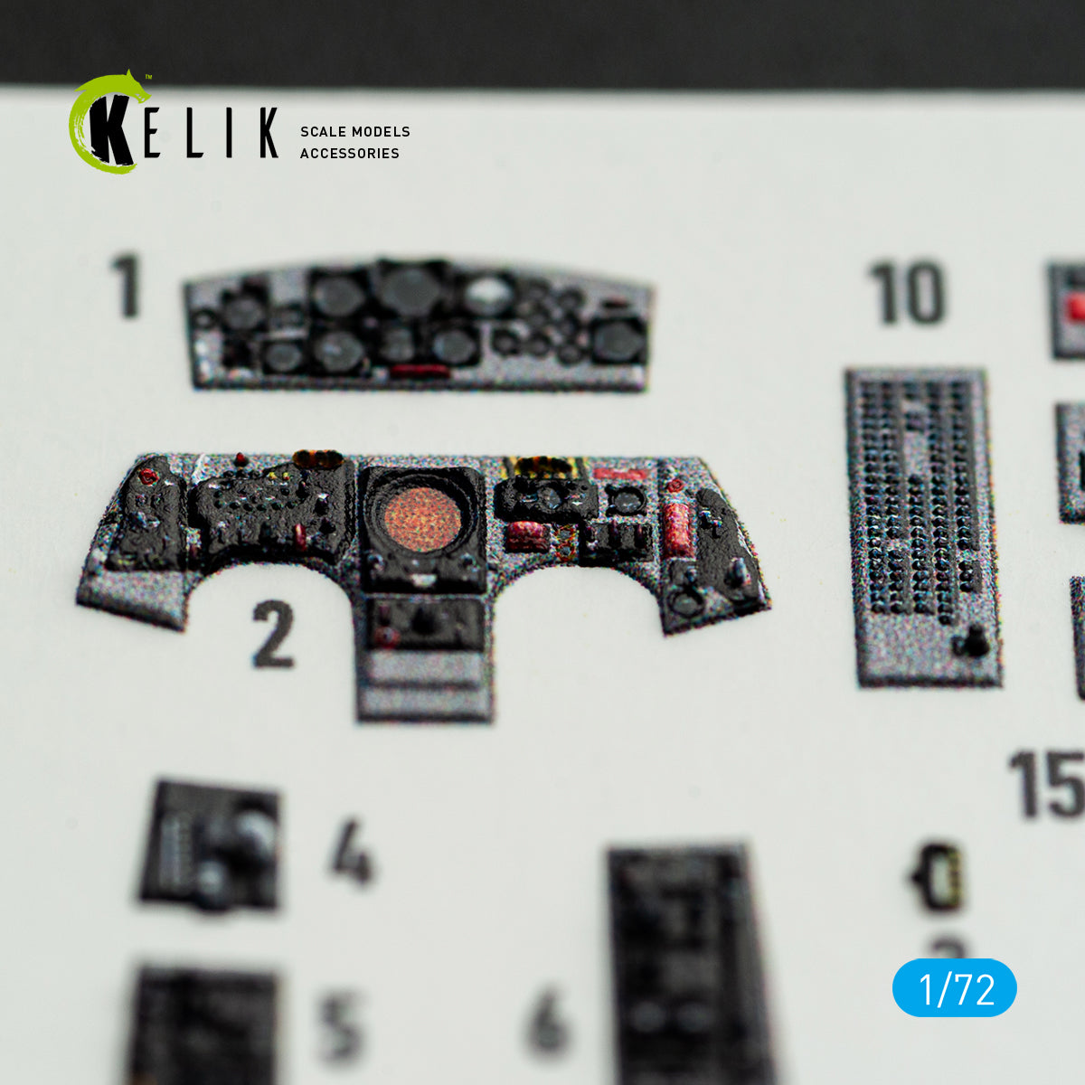 KELIK K72239 F-104J - interior 3D decals for Fine Molds kit 1/72 – Bild 3