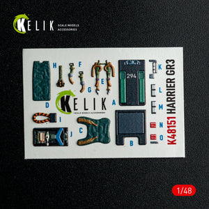KELIK K48151 HARRIER GR3 - interior 3D decals for Kinetic kit 1/48 – image 14