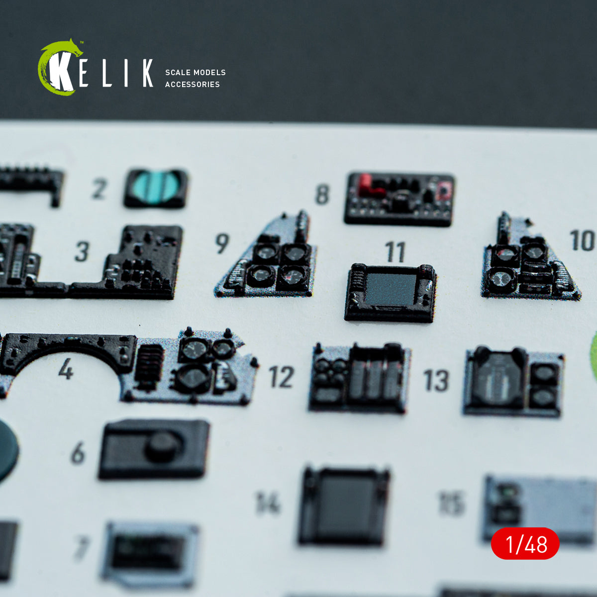 KELIK K48160 F-14A - interior 3D decals for Hasegawa kit 1/48 – Bild 6