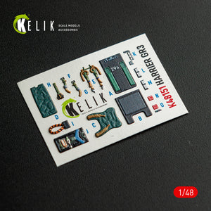 KELIK K48151 HARRIER GR3 - interior 3D decals for Kinetic kit 1/48 – image 13