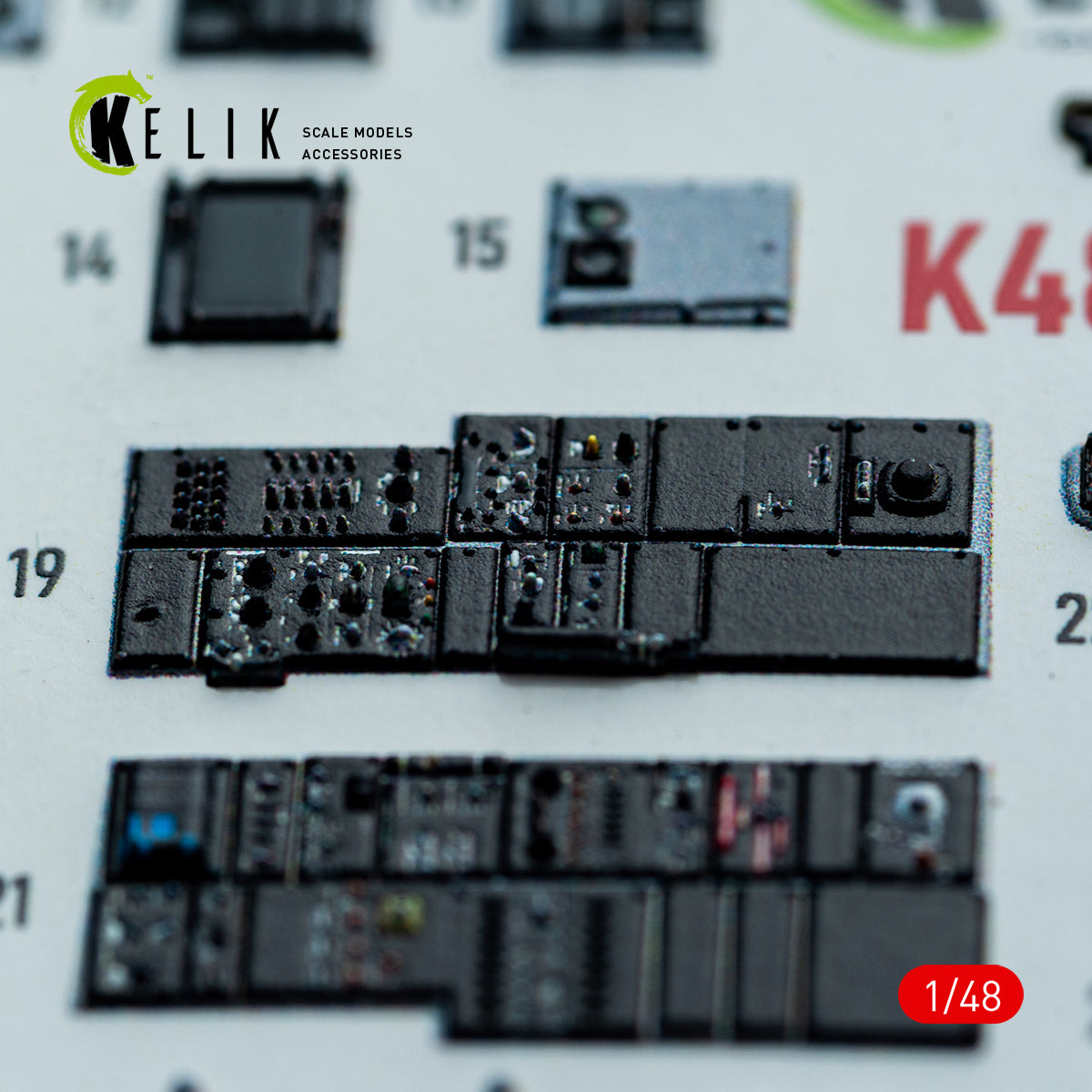 KELIK K48160 F-14A - interior 3D decals for Hasegawa kit 1/48 – Bild 8