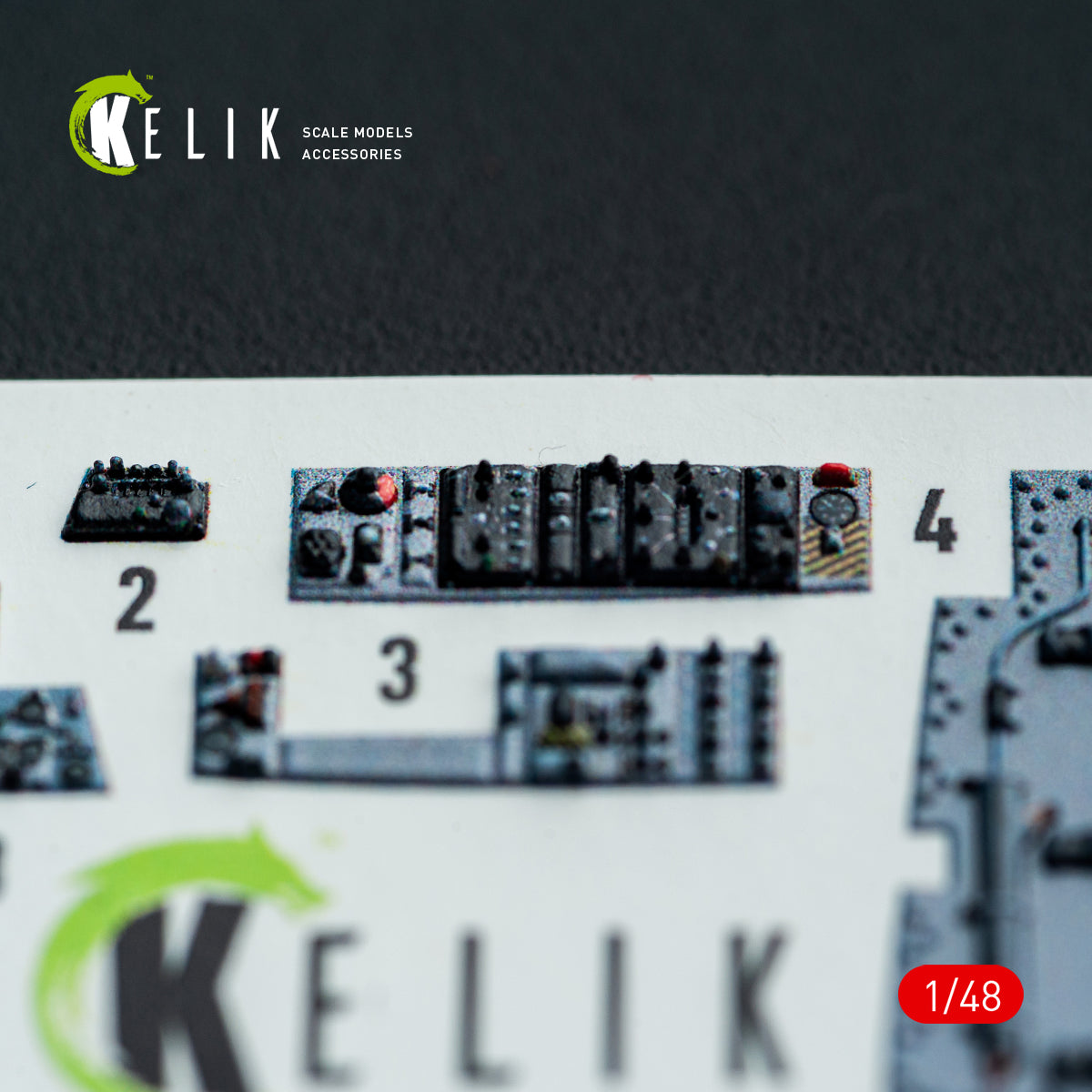 KELIK K48151 HARRIER GR3 - interior 3D decals for Kinetic kit 1/48 – image 17