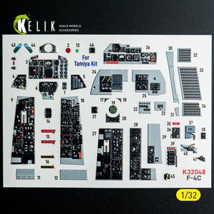 KELIK K32048 F-4C - interior 3D decals for Tamiya kit 1/32 – Bild 2