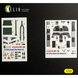 KELIK K32058 RF-5E - interior 3D decals for Kitty Hawk/Zimi models kit 1/32 – Bild 2