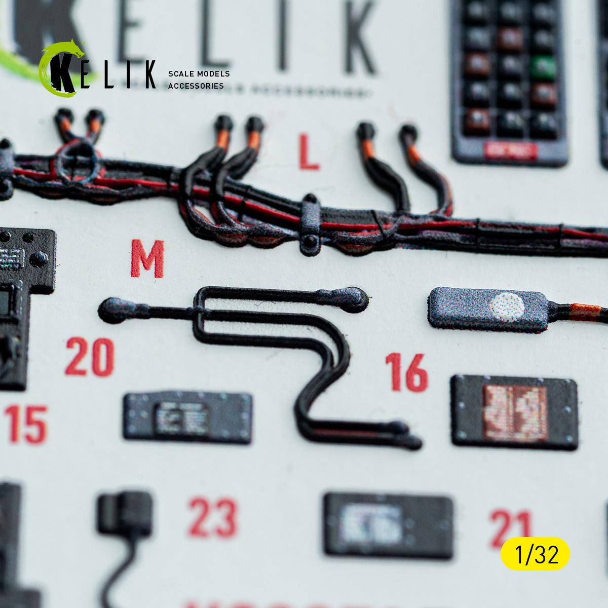KELIK K32051 F-15C (early) - interior 30 decals for Tamiya kit 1/32 – Bild 4