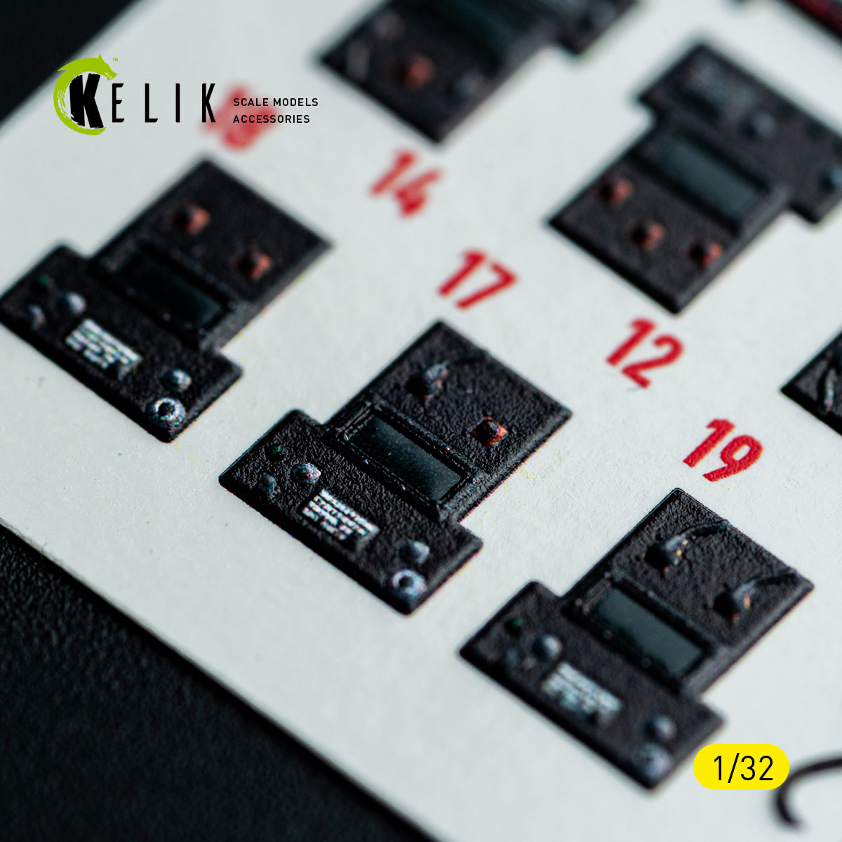 KELIK K32052 F-15C MSIP II - interior 3D decals for Tamiya kit 1/32 – Bild 5