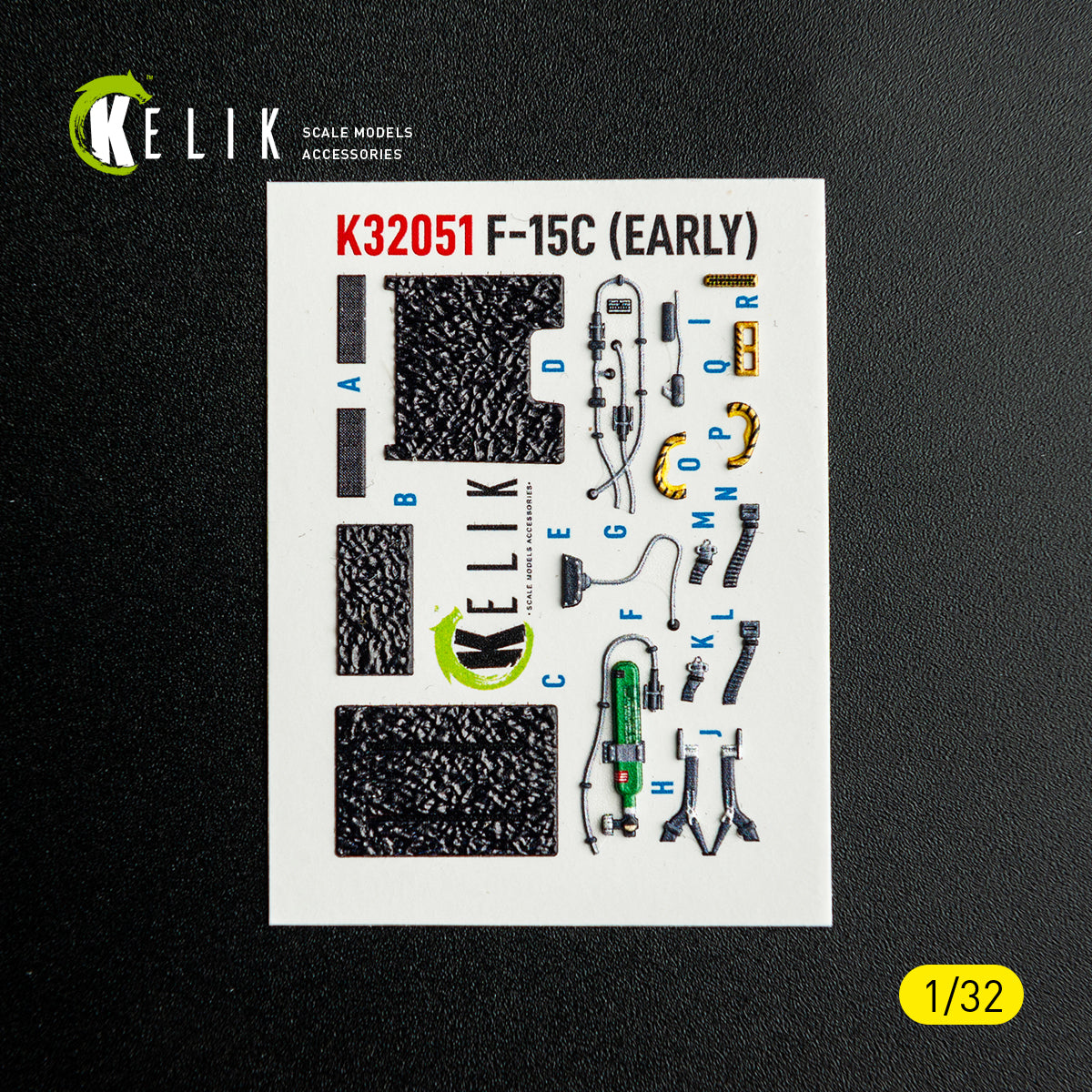 KELIK K32051 F-15C (early) - interior 30 decals for Tamiya kit 1/32 – Bild 8