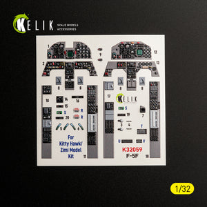 KELIK K32059 F-5F - interior 3D decals for Kitty Hawk/Zimi models kit 1/32 – Bild 9
