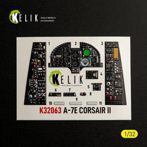 KELIK K32063 A-7E CORSAIR II - interior 3D decals for Trumpeter kit 1/32 – Bild 6